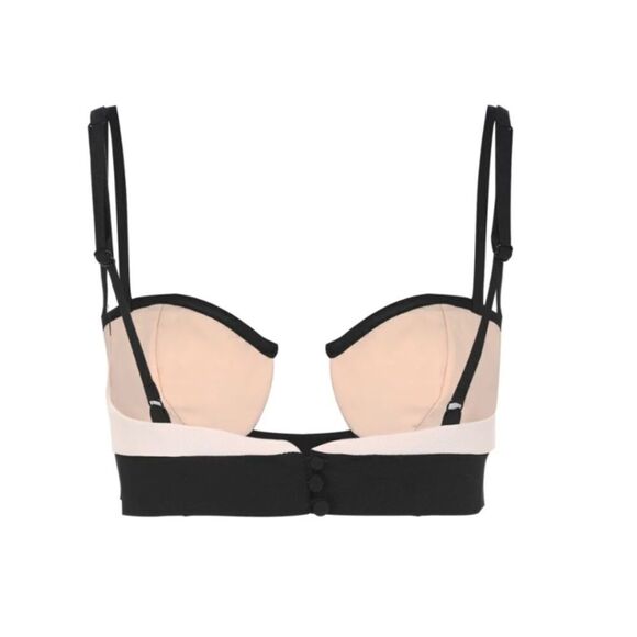 Auteur contrast balcony top blush black bra camisole bustier Revolve XL NWT - Picture 2 of 11